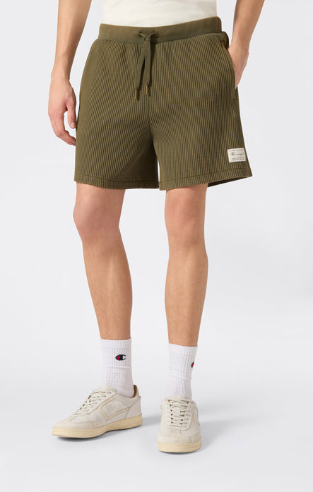 Herren Bermuda-Shorts im Washed-Look aus Waffelstruktur