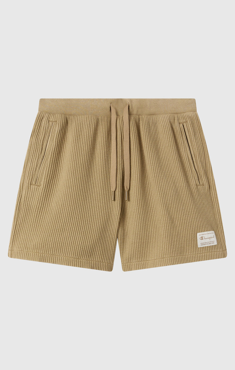 Shorts Effet Délavé en Tissu Waffle pour homme