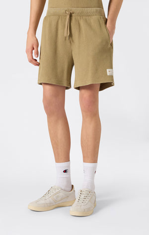 Shorts Effet Délavé en Tissu Waffle pour homme