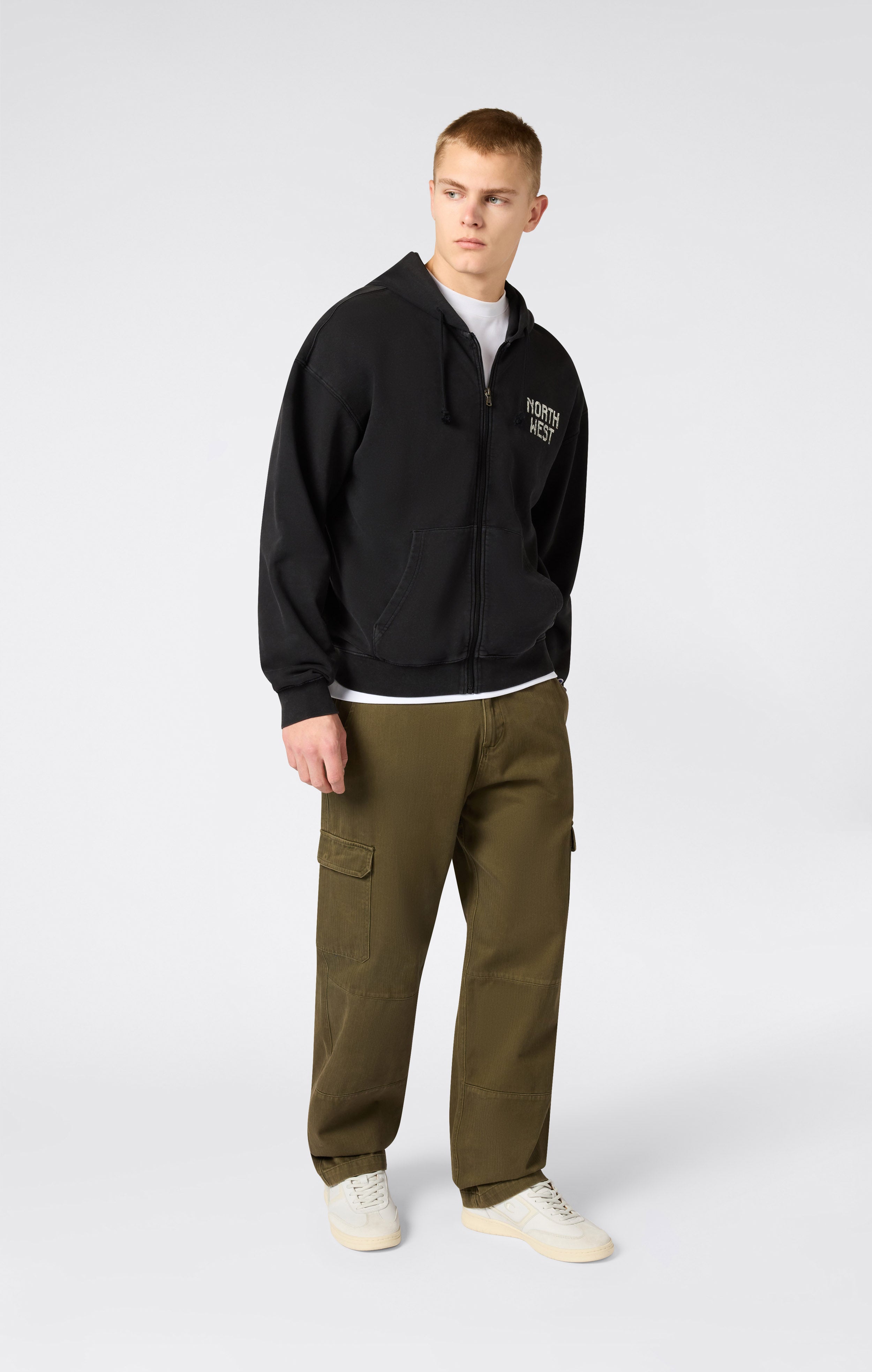 Pantaloni Cargo Woven a Fondo Dritto da Uomo