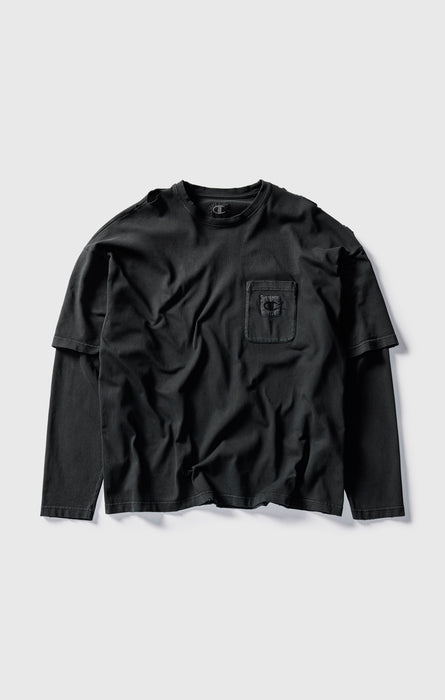 Unisex-Langarm-T-Shirt Mit Fronttasche Nowhere University