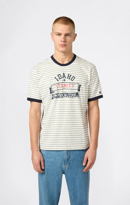 Men’s Striped Ringer T-Shirt with Graphic
