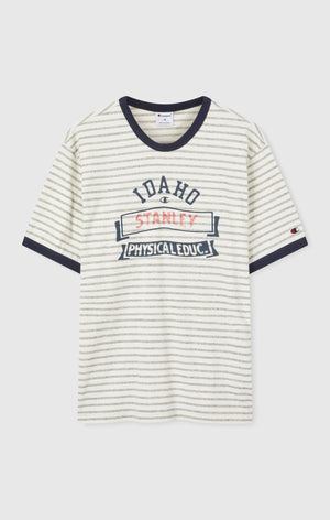 Men’s Striped Ringer T-Shirt with Graphic