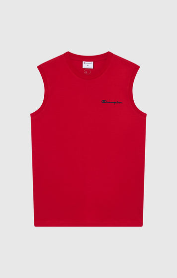 Men’s Cotton Tank Top with Small Logo Icons