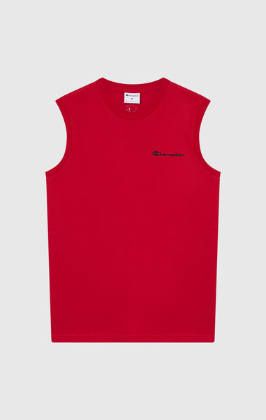 Men’s Cotton Tank Top with Small Logo Icons