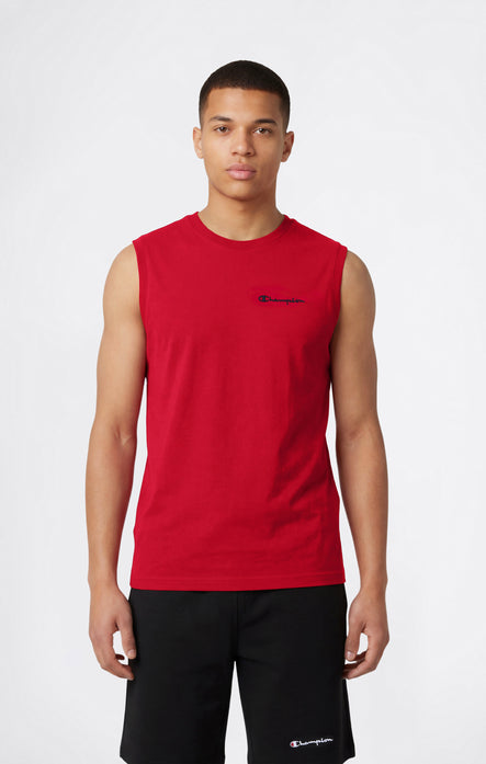 Men’s Cotton Tank Top with Small Logo Icons