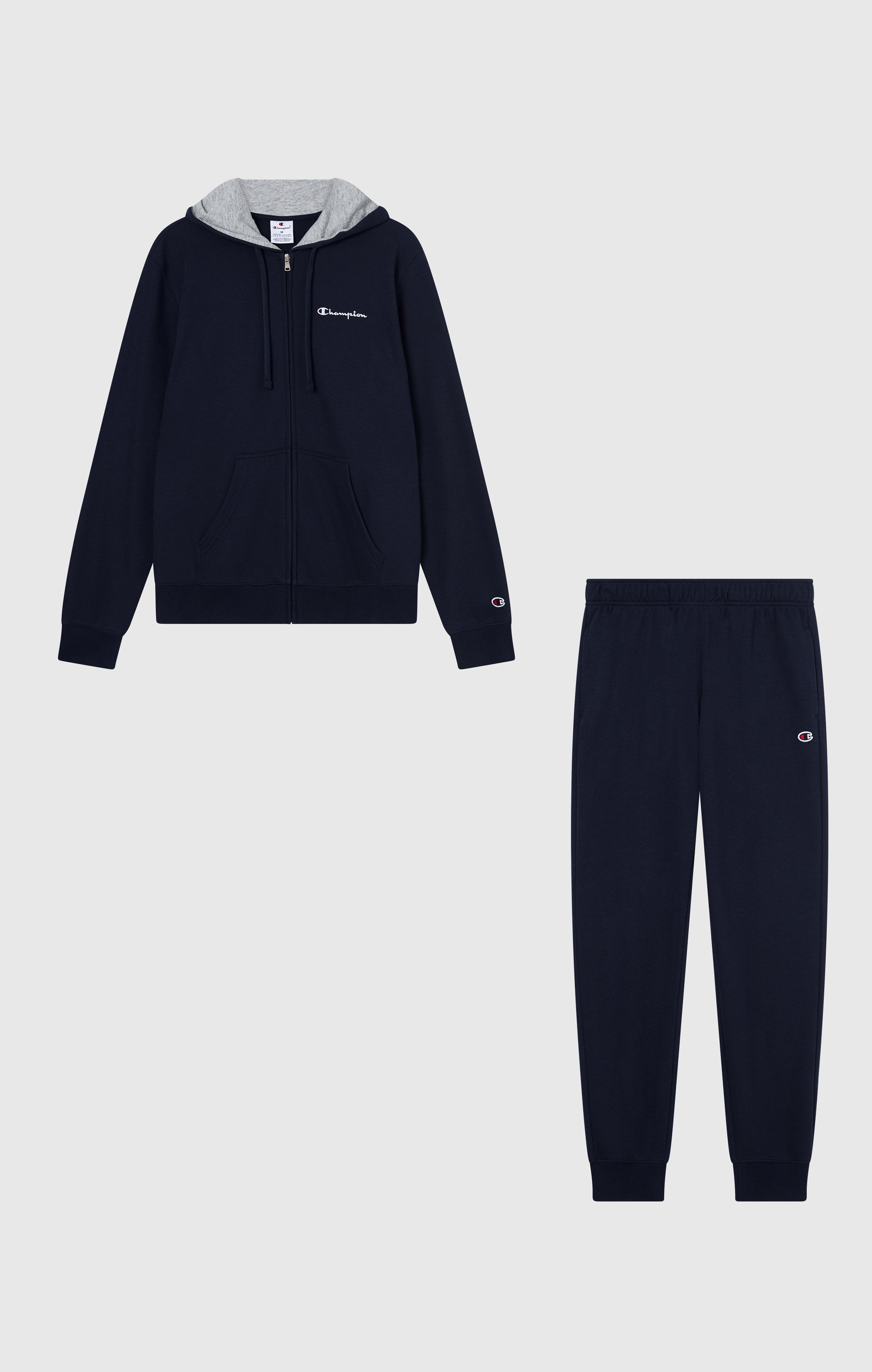 Leichter Herren-Trainingsanzug mit Kapuzen-Sweatshirt und Reißverschluss