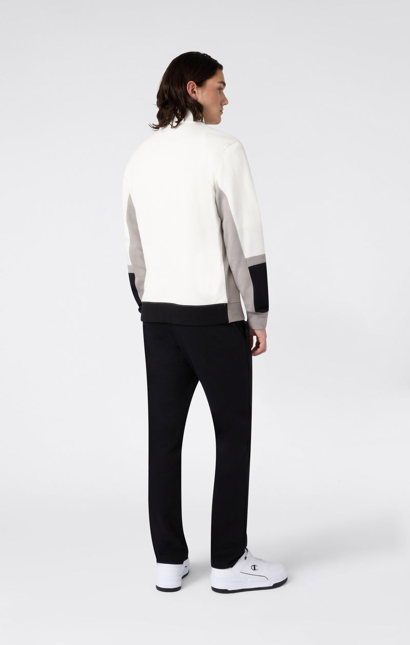 Leichter Herren-Trainingsanzug im Color-Block-Design mit durchgehendem Reißverschluss