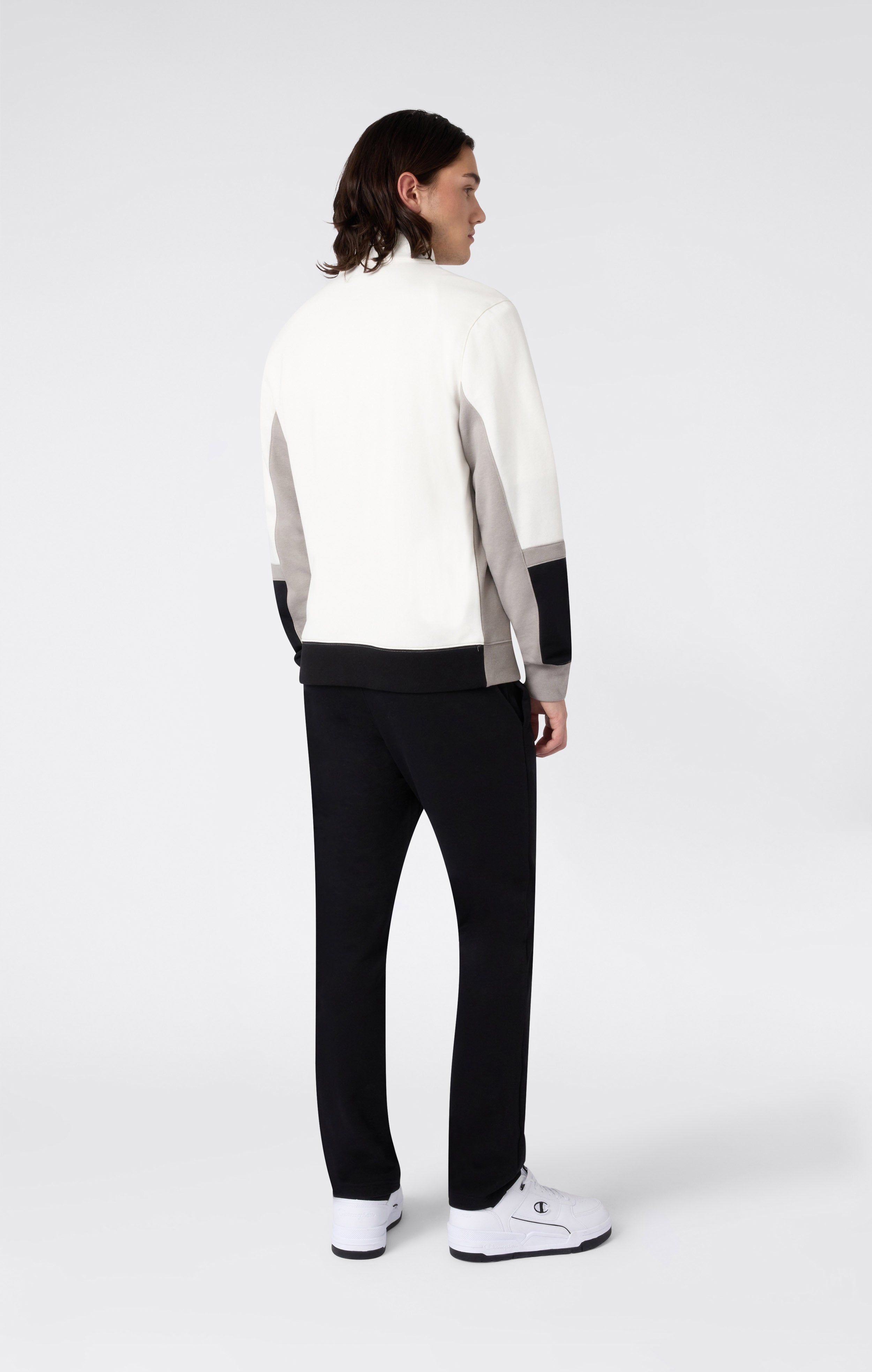 Leichter Herren-Trainingsanzug im Color-Block-Design mit durchgehendem Reißverschluss