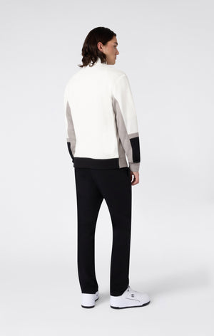 Leichter Herren-Trainingsanzug im Color-Block-Design mit durchgehendem Reißverschluss