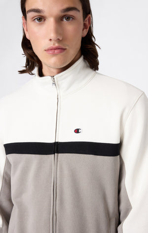 Leichter Herren-Trainingsanzug im Color-Block-Design mit durchgehendem Reißverschluss