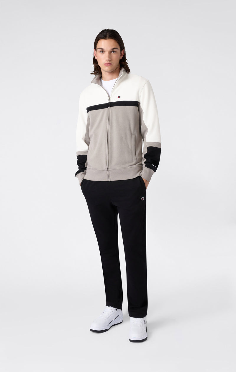 Leichter Herren-Trainingsanzug im Color-Block-Design mit durchgehendem Reißverschluss