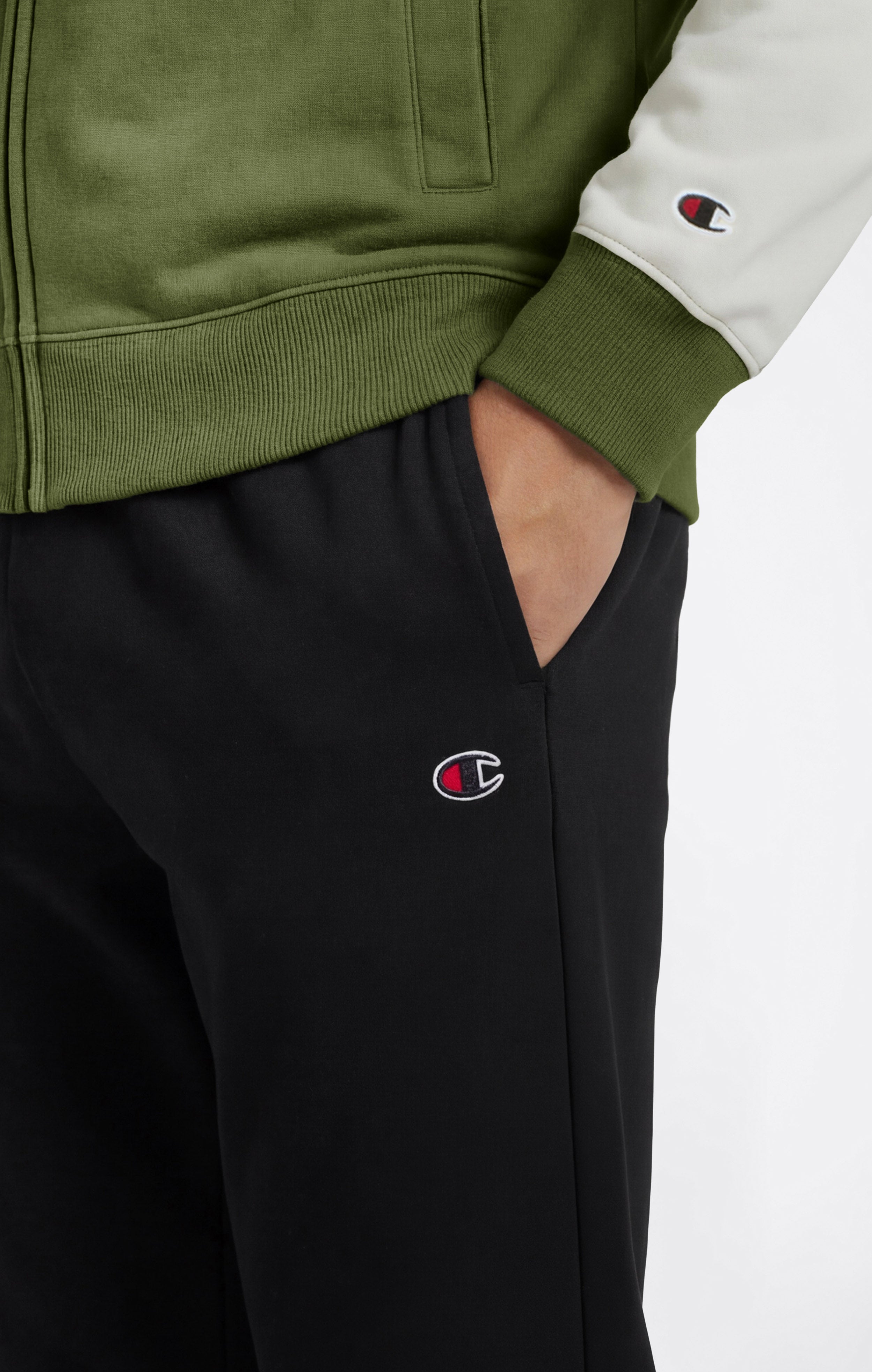 Leichter Herren-Trainingsanzug im Color-Block-Design mit durchgehendem Reißverschluss