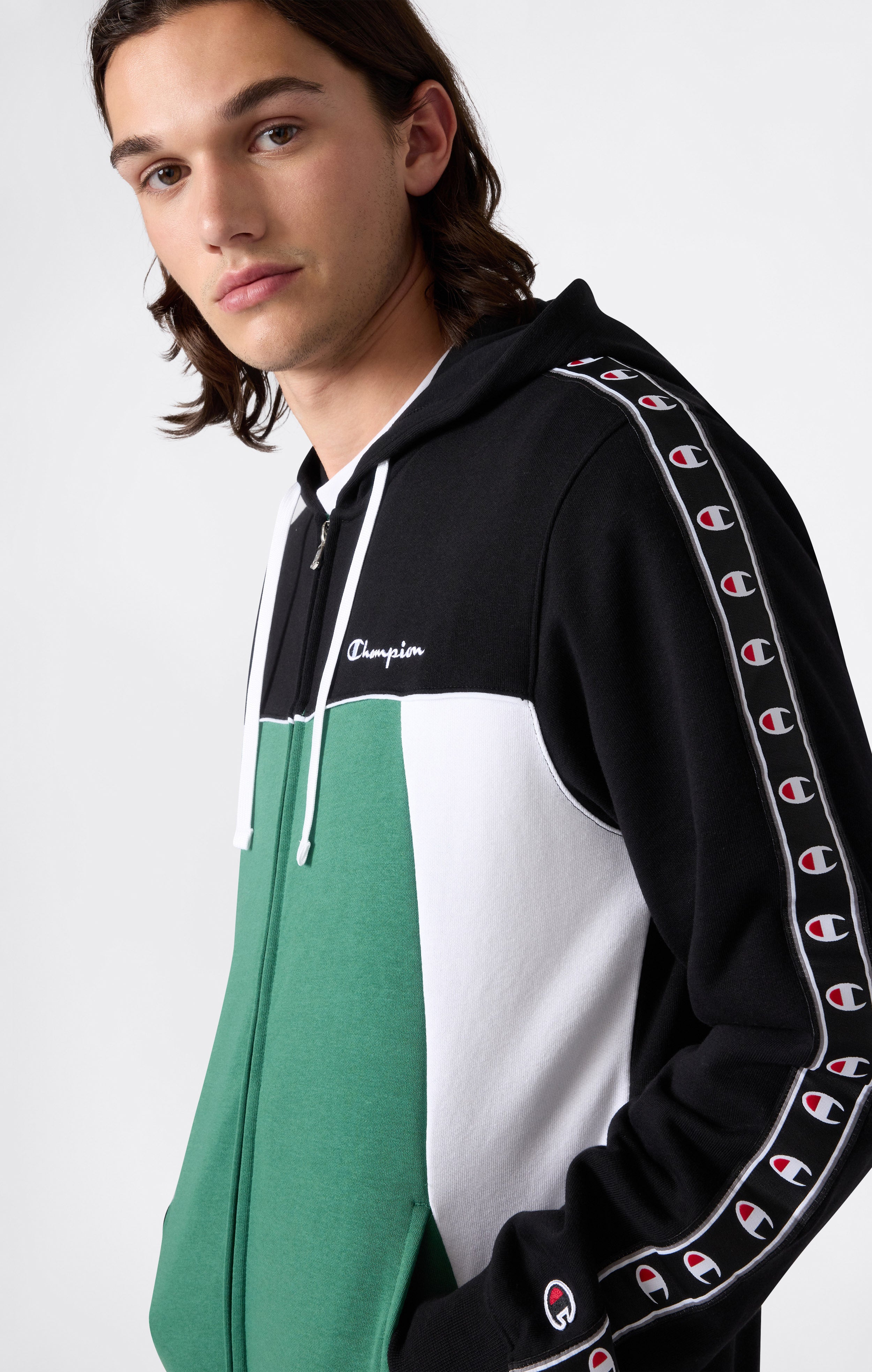 Leichter Herren-Trainingsanzug mit Kapuze und durchgehendem Reißverschluss