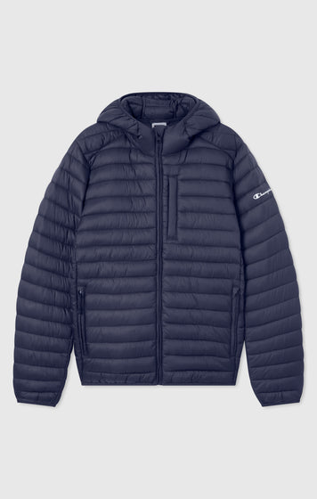 Chaqueta Acolchada Ligera con Capucha y Cremallera Completa para Hombre