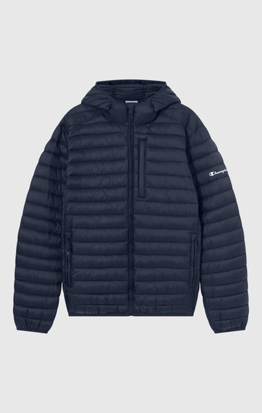 Veste Matelassée Légère à Capuche avec Zip Intégral pour Homme