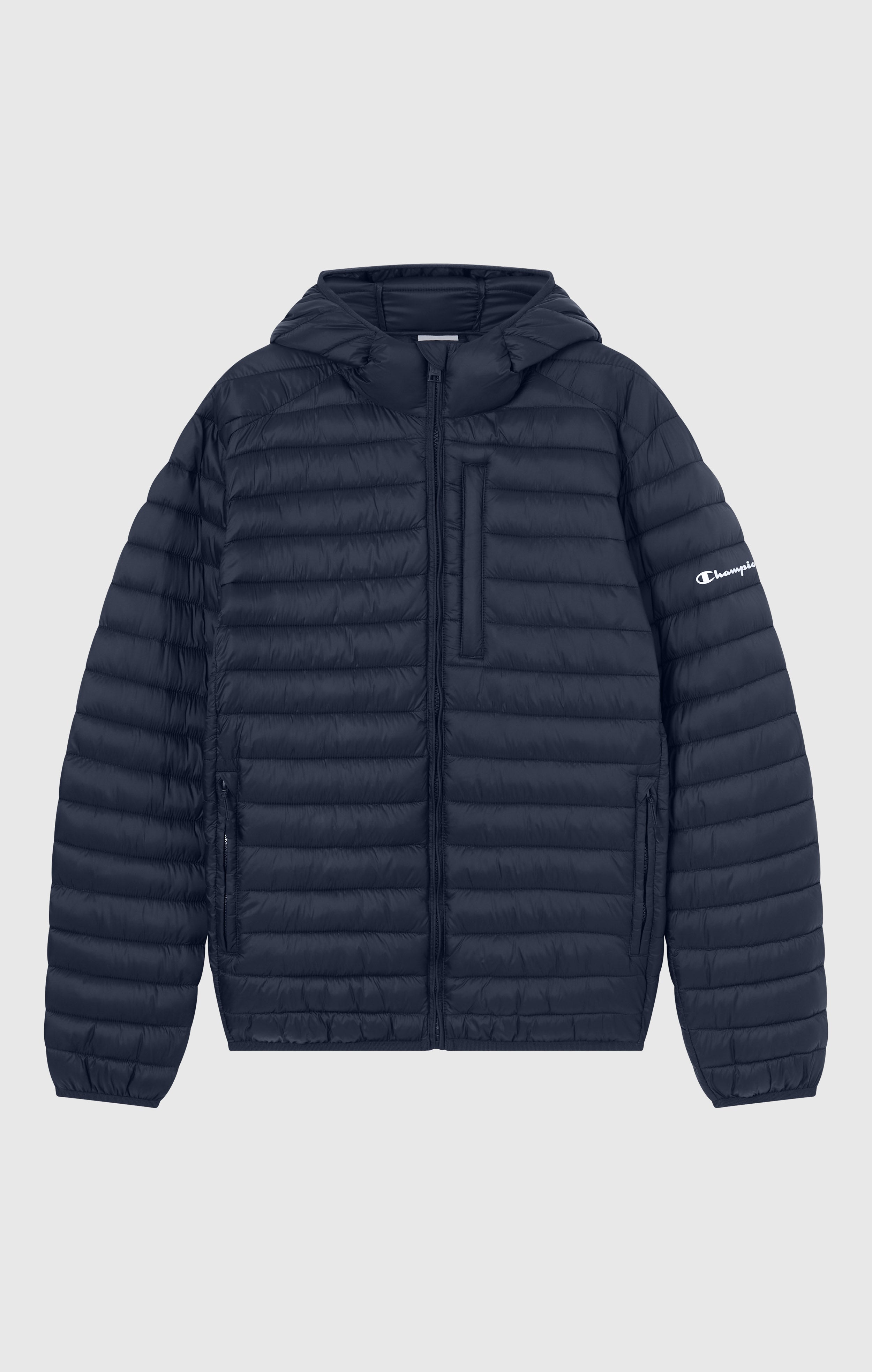 Veste Matelassée Légère à Capuche avec Zip Intégral pour Homme