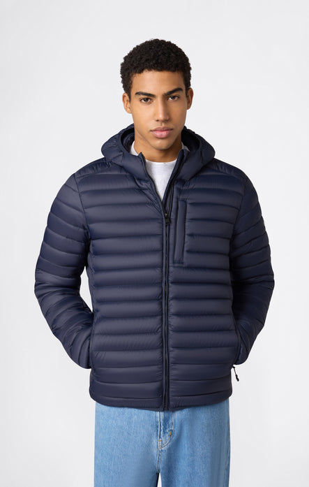 Men’s Lightweight Hooded Padded Jacket with Full Zip