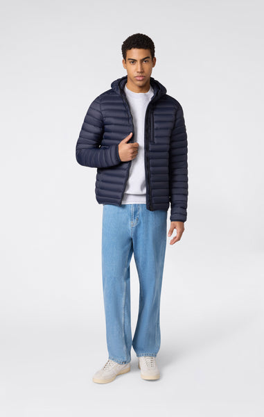 Men’s Lightweight Hooded Padded Jacket with Full Zip