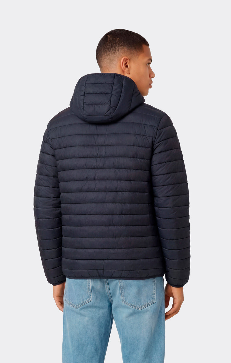 Veste Matelassée Légère à Capuche avec Zip Intégral pour Homme