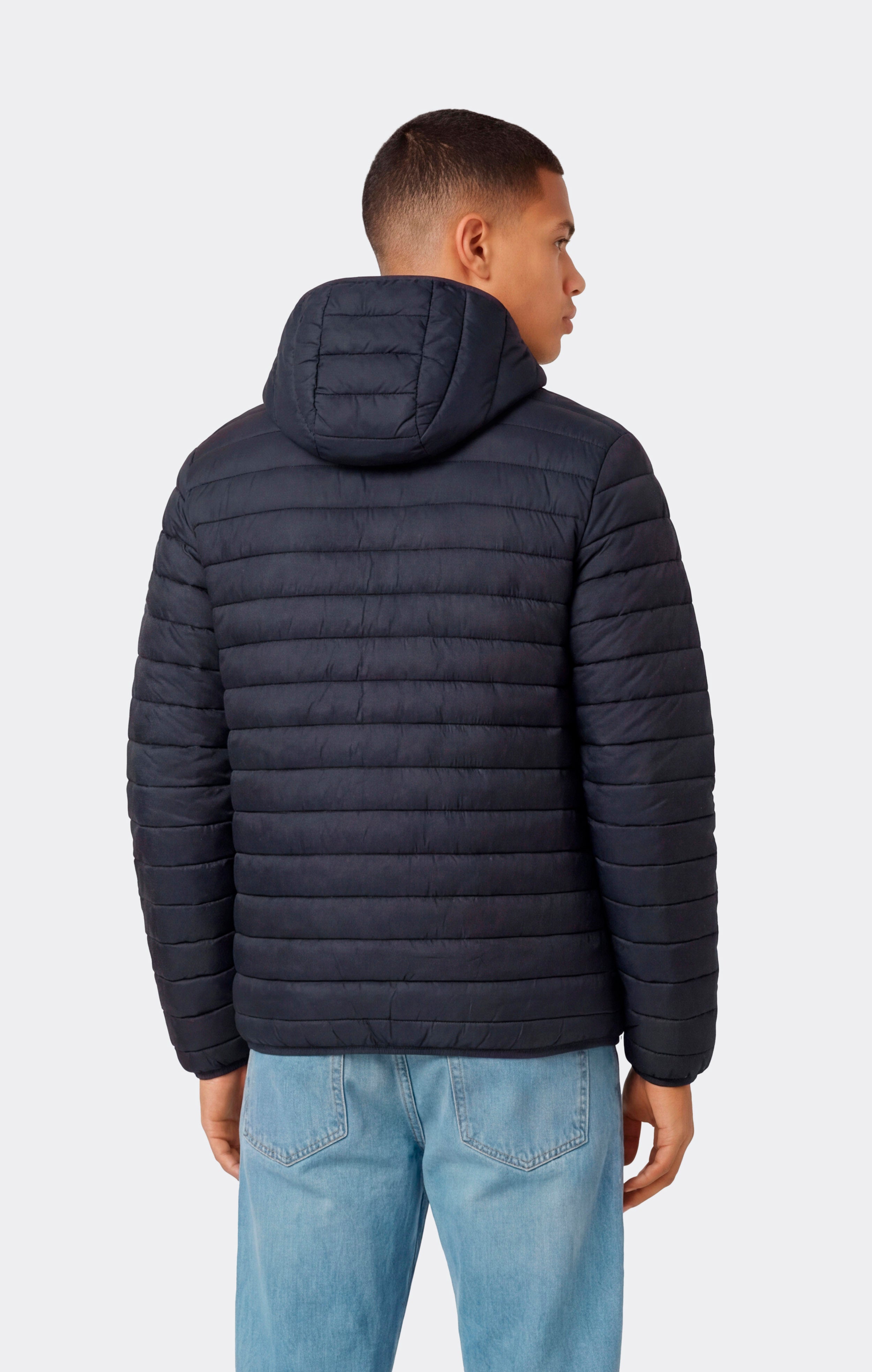 Veste Matelassée Légère à Capuche avec Zip Intégral pour Homme