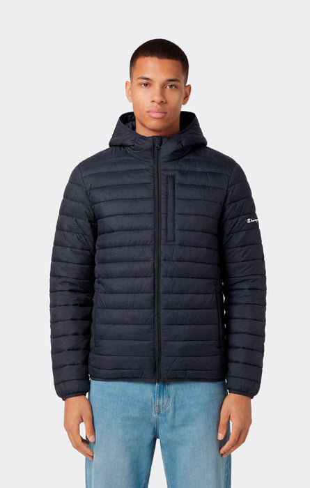 Veste Matelassée Légère à Capuche avec Zip Intégral pour Homme