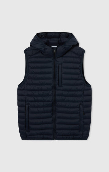 Gilet matelassé à capuche pour homme