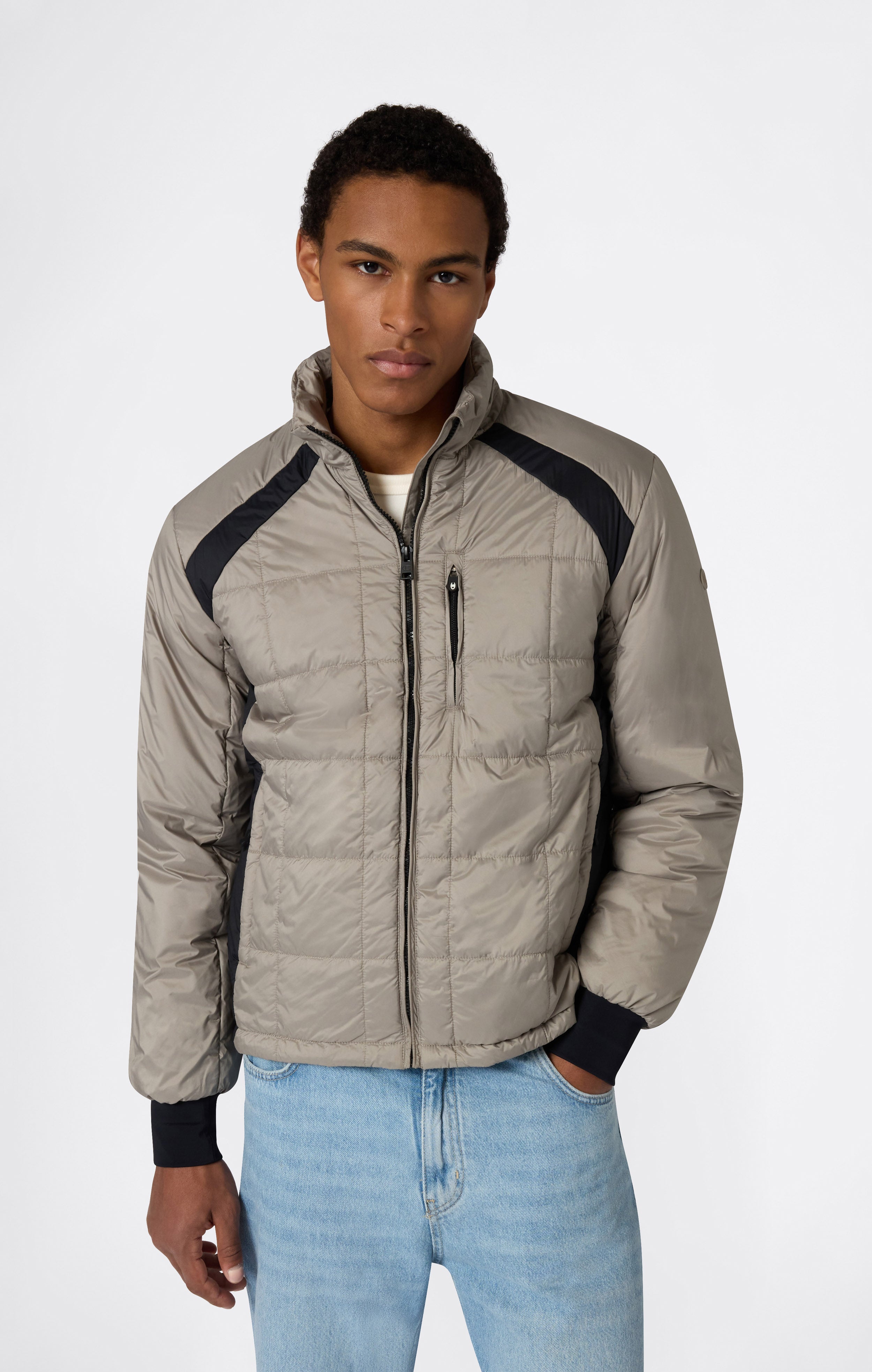 Veste Matelassée à Capuche et Zip Intégral pour Homme