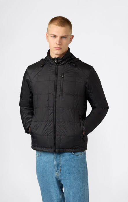 Men’s Padded Hooded Jacket with Full Zip