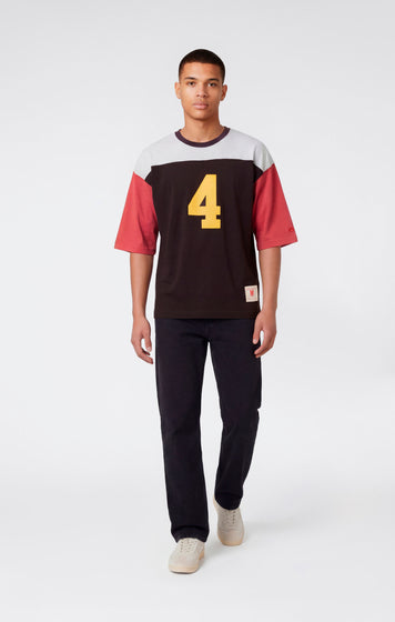 T-Shirt con Maniche a 3/4 Ispirazione Football da Uomo Time Capsule