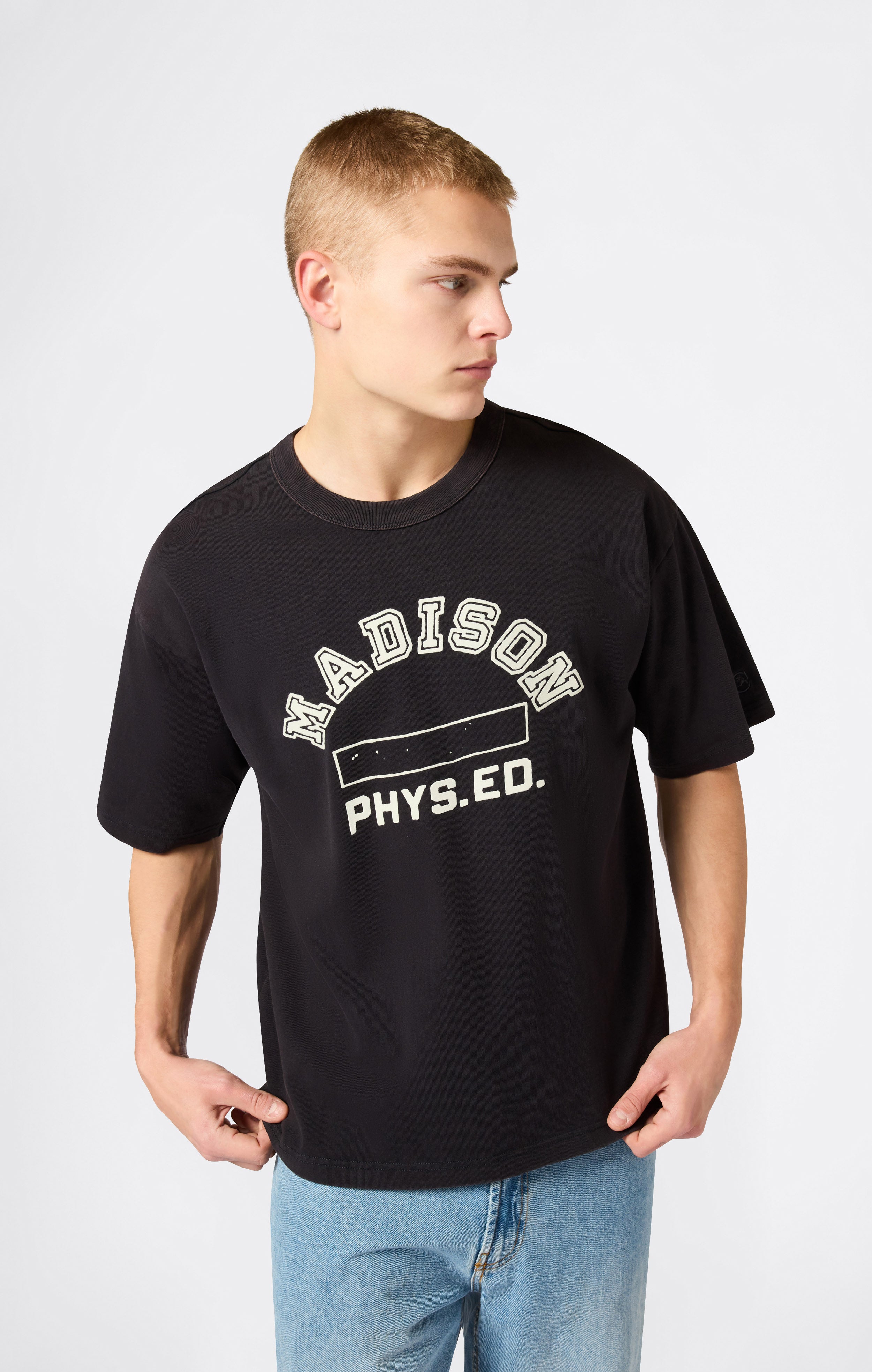 Men’s Collegiate-Inspired Crewneck T-Shirt Time Capsule