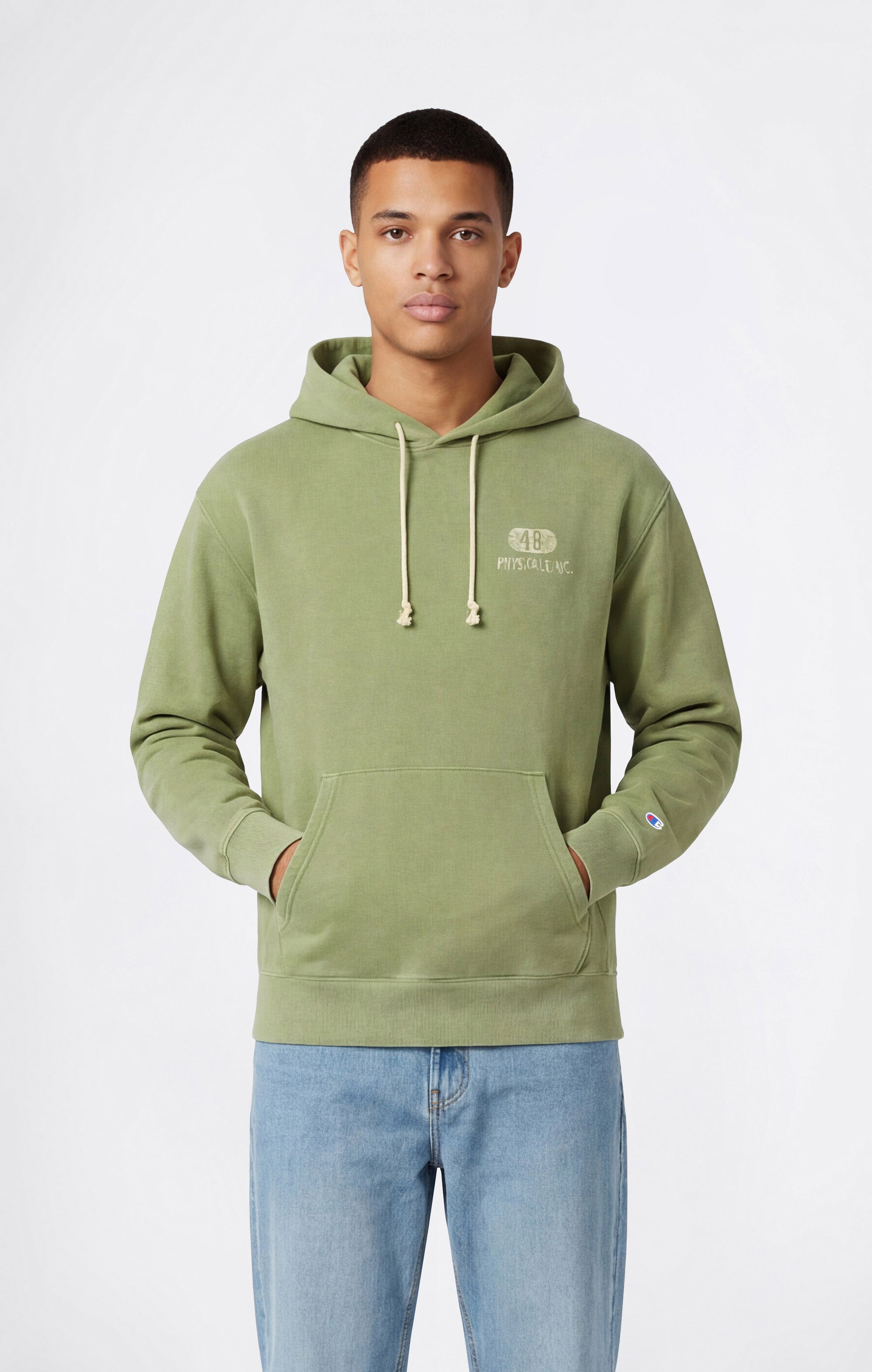 Sudadera con Capucha Pesada con Interior Afelpado y Estampado Reverse Weave para Hombre