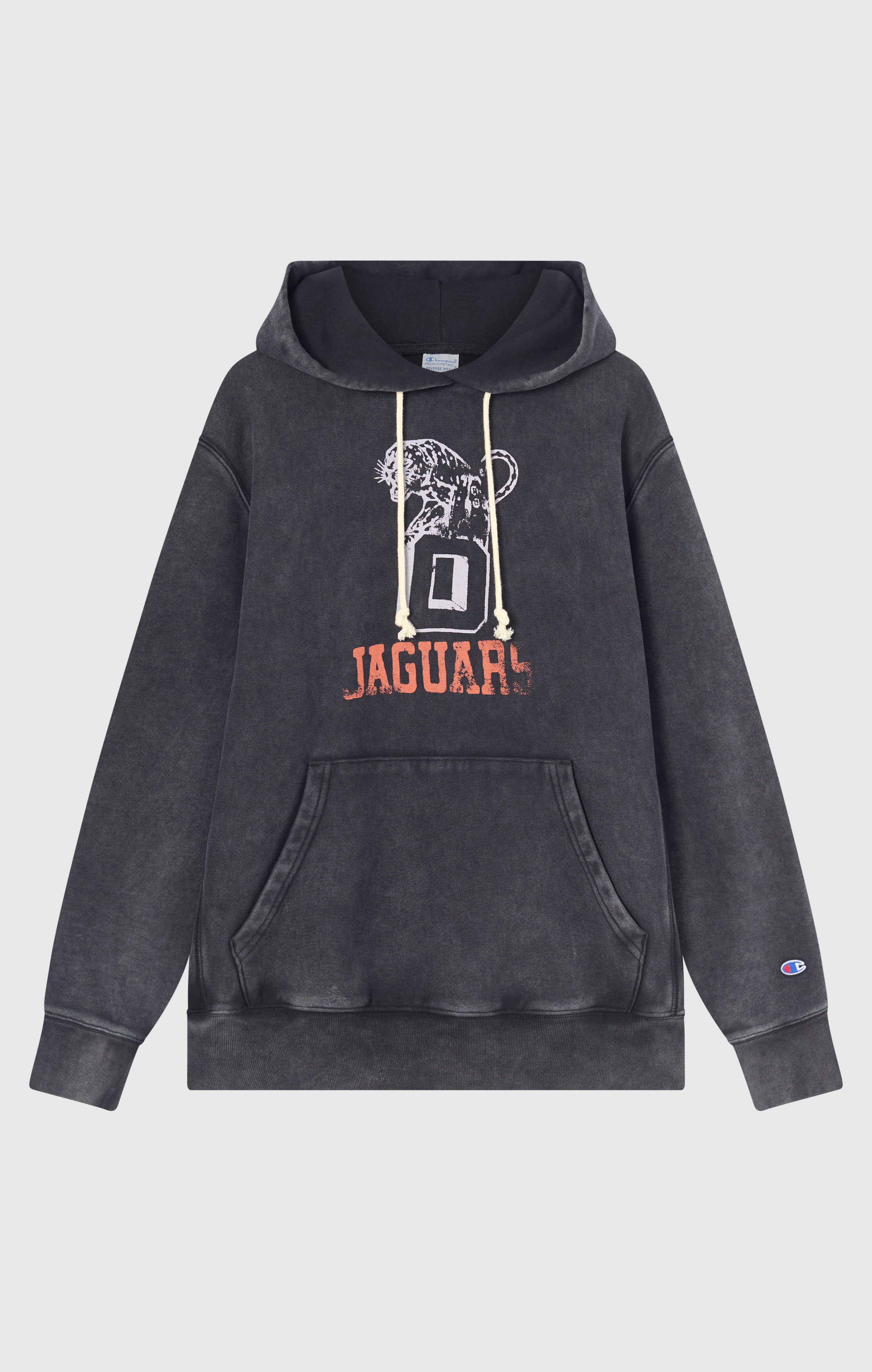 Heavyweight Men's Hooded Sweatshirt with Brushed Interior and Print Reverse Weave