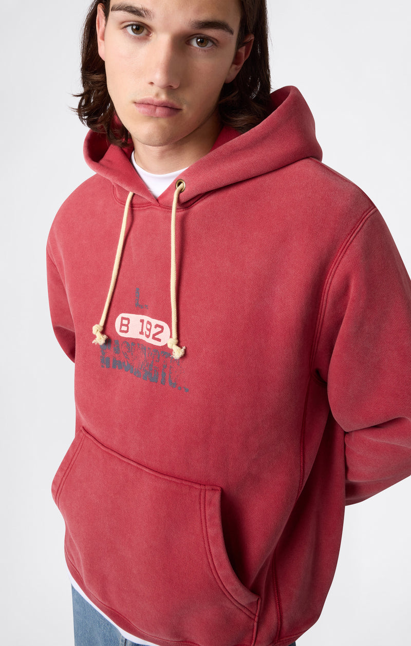 Sudadera con Capucha Pesada con Interior Afelpado y Estampado Reverse Weave para Hombre