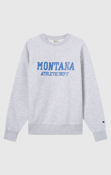 Men’s Heavyweight Crewneck Sweatshirt with Brushed Interior and Print Reverse Weave