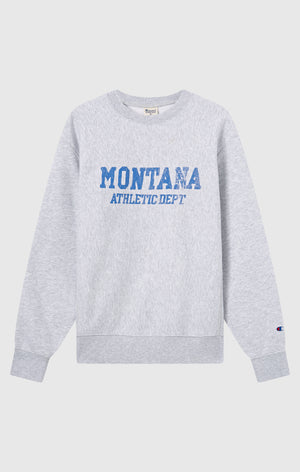 Sudadera Hombre Reverse Weave de Cuello Redondo con Interior Afelpado y Estampado