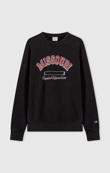 Men’s Heavyweight Crewneck Sweatshirt with Brushed Interior and Print Reverse Weave