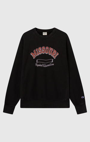 Sudadera Hombre Reverse Weave de Cuello Redondo con Interior Afelpado y Estampado