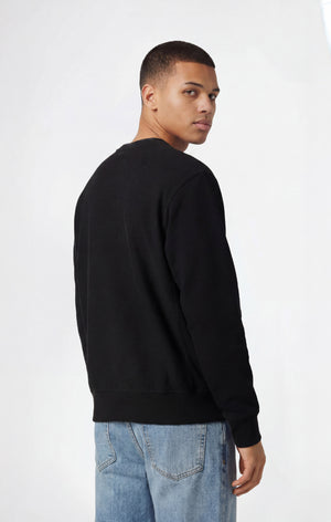 Sudadera Hombre Reverse Weave de Cuello Redondo con Interior Afelpado y Estampado