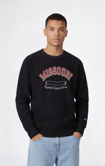 Men’s Heavyweight Crewneck Sweatshirt with Brushed Interior and Print Reverse Weave