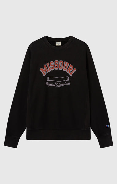 Men’s Heavyweight Crewneck Sweatshirt with Brushed Interior and Print Reverse Weave