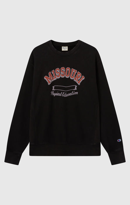 Men’s Heavyweight Crewneck Sweatshirt with Brushed Interior and Print Reverse Weave