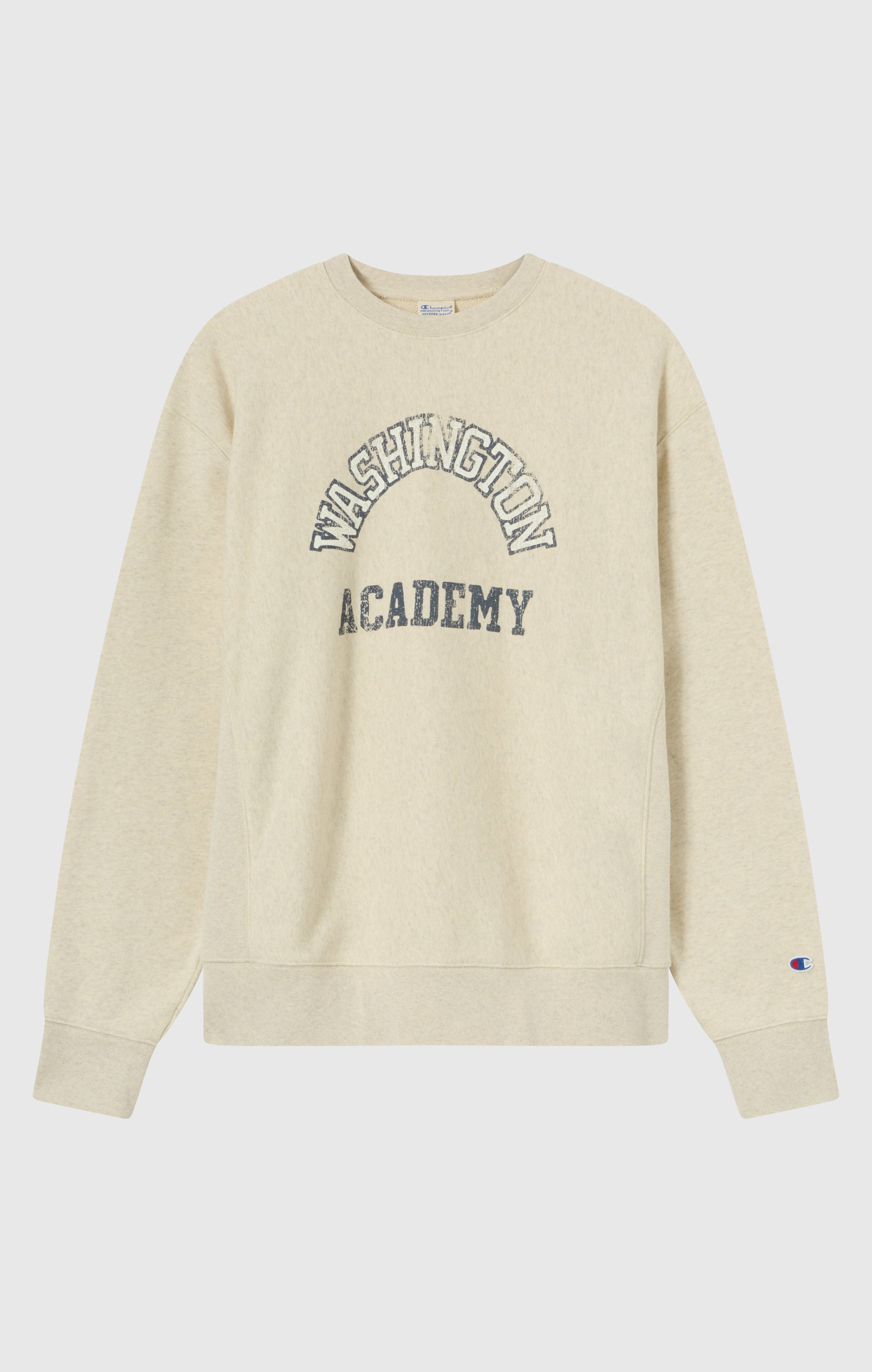 Sweat-shirt Homme Col Rond Reverse Weave Épais avec Intérieur Gratté et Imprimé