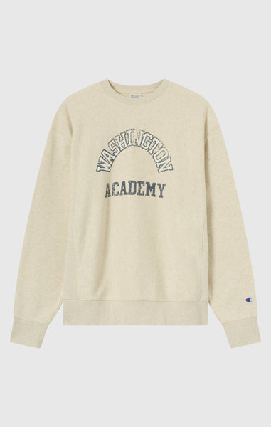 Sweat-shirt Homme Col Rond Reverse Weave Épais avec Intérieur Gratté et Imprimé