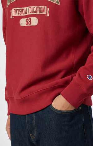 Sweat-shirt Homme Col Rond Reverse Weave Épais avec Intérieur Gratté et Imprimé