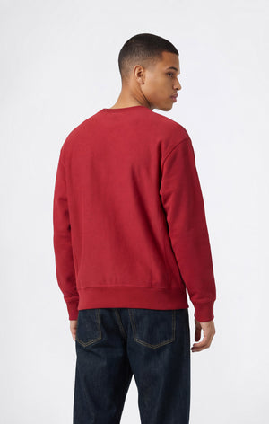Men’s Heavyweight Crewneck Sweatshirt with Brushed Interior and Print Reverse Weave