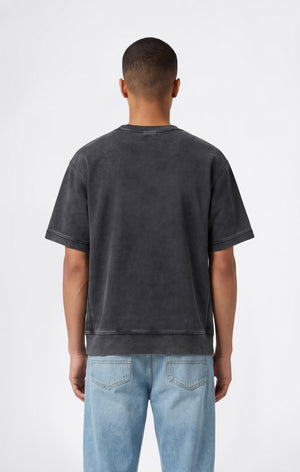 Sudadera Reverse Weave de Manga Corta para Hombre con Interior Afelpado y Estampado