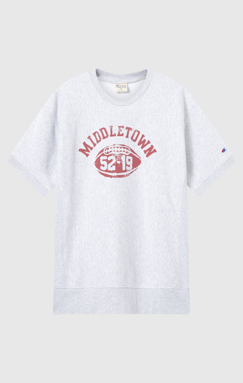 Sudadera Reverse Weave de Manga Corta para Hombre con Interior Afelpado y Estampado