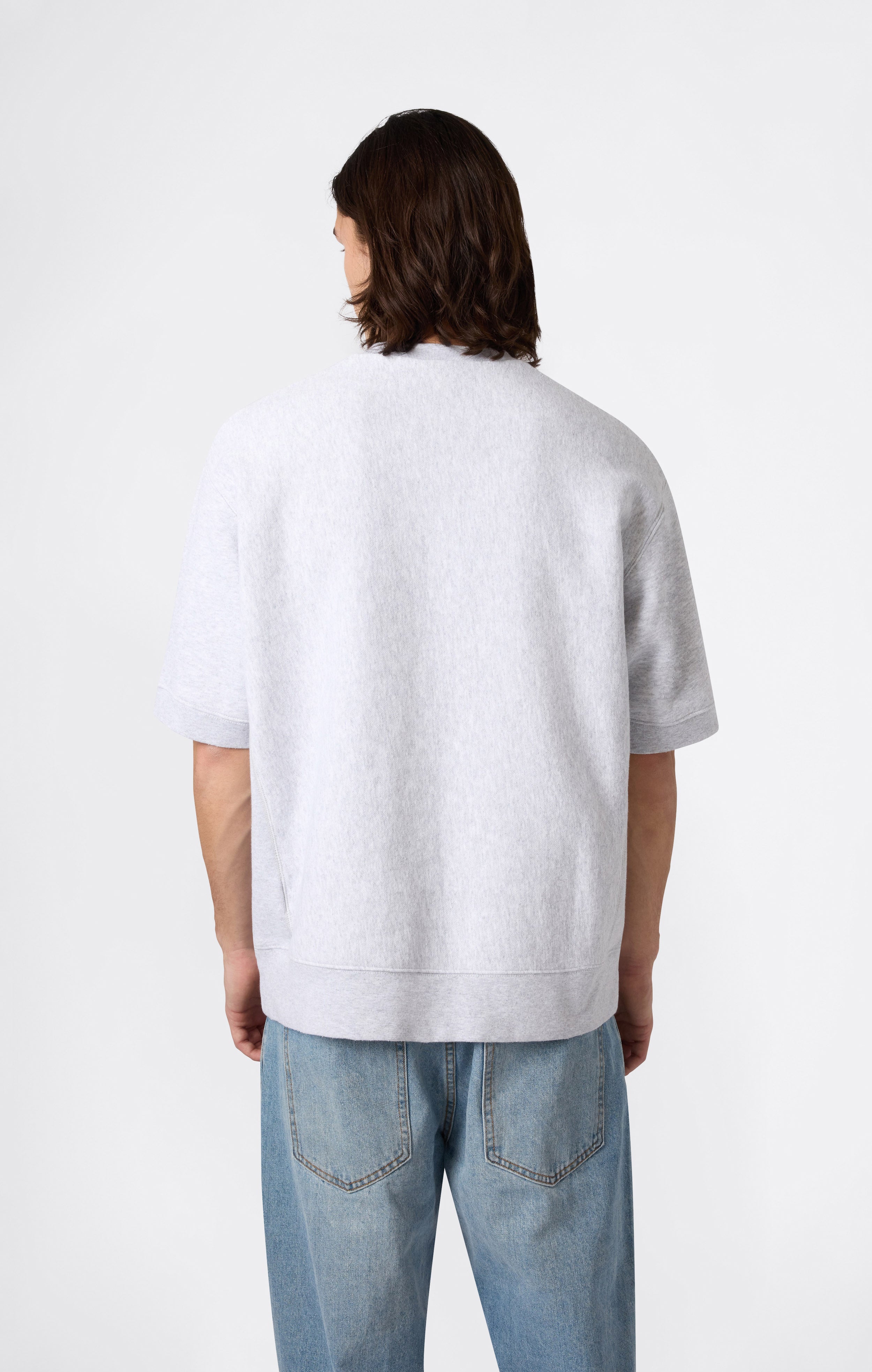 Sudadera Reverse Weave de Manga Corta para Hombre con Interior Afelpado y Estampado