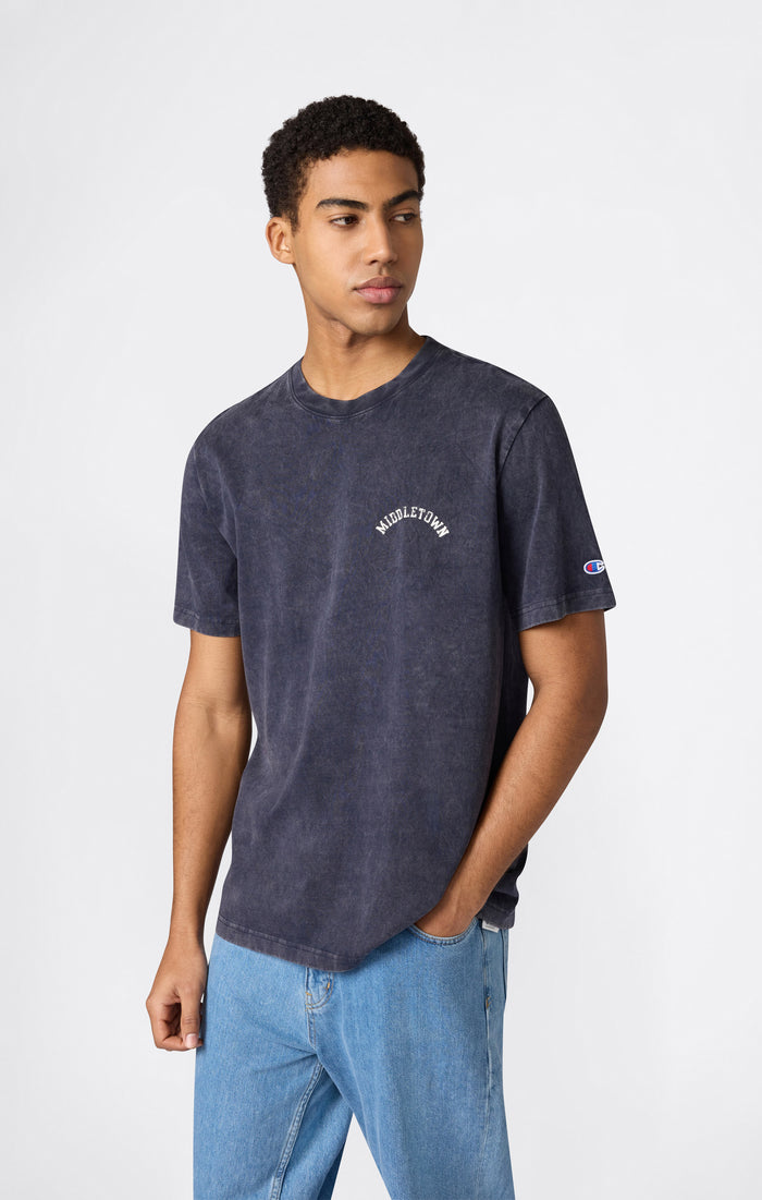 Men’s Heavyweight Cotton T-shirt with Reverse Weave Print